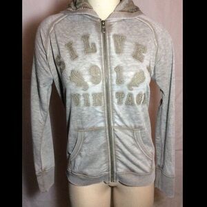 NWT SILVER JEAN COMPANY HOODIE W/ LACE SZ MEDIUM